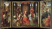 unknow artist There are saints and the altar painting of Our Lady of the Angels Germany oil painting reproduction